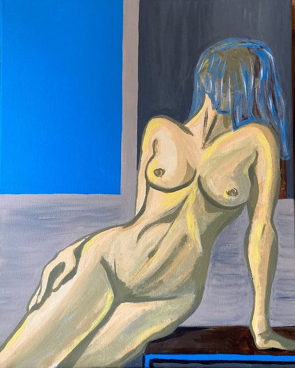 Nude in blue