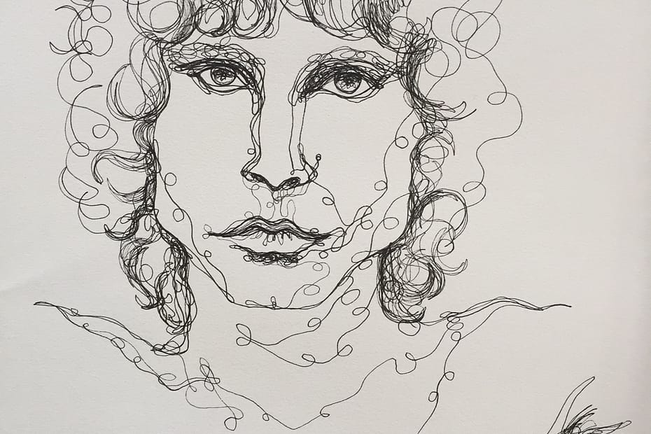 Pen drawing of Jim
