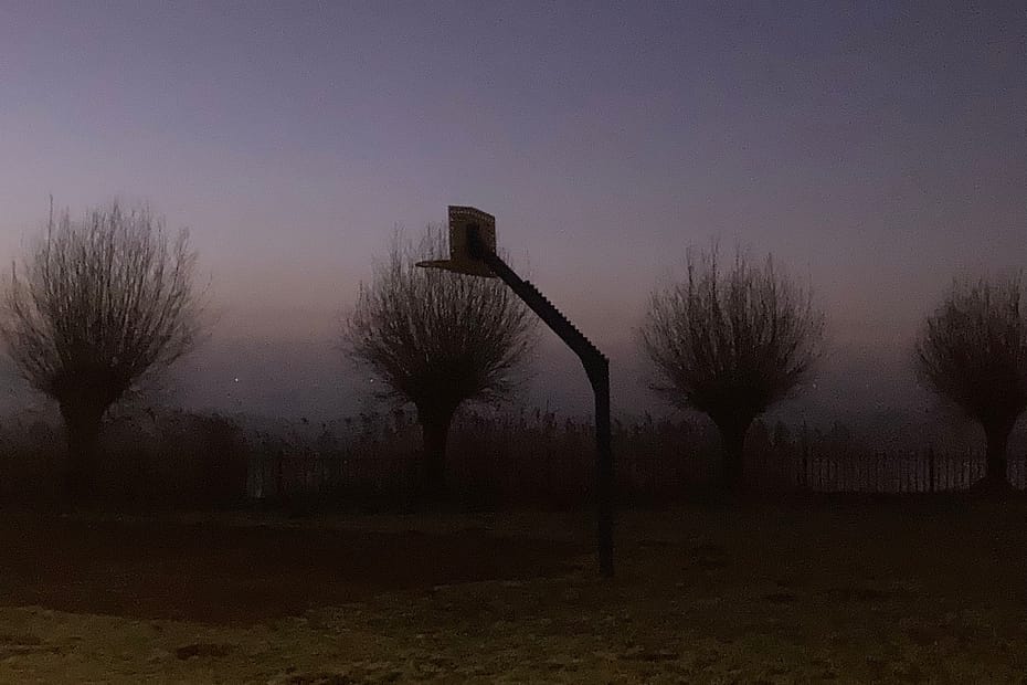 Foto basket in de ochtend