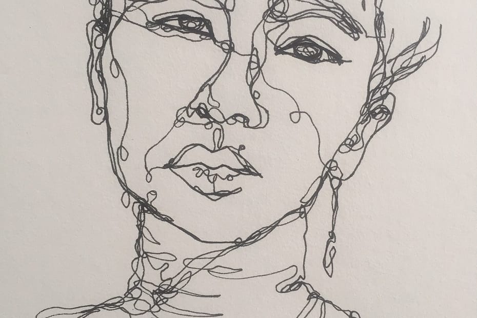 Pen drawing of Ocean